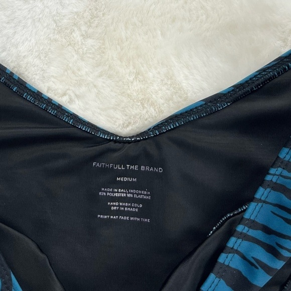 NWT Faithfull the Brand Ida High Cut Bikini Bottoms in Blance Animal Print - Picture 6 of 8